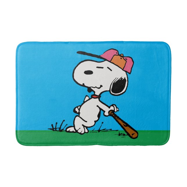 Peanuts | Snoopy at Bat Bath Mat (Front)