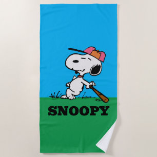 Peanuts Snoopy at Bat Beach Towel