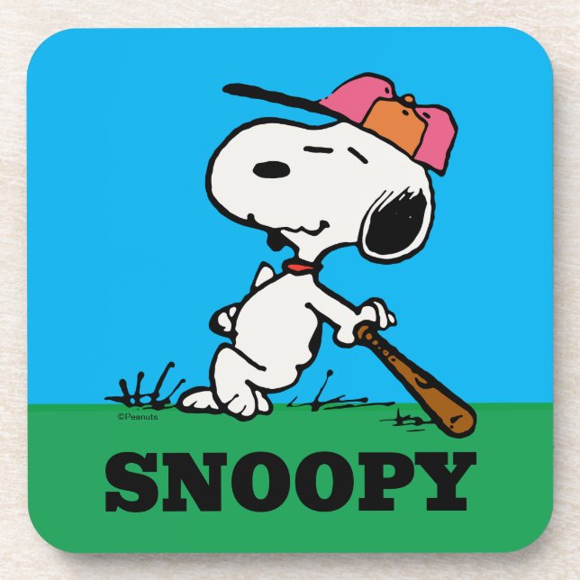 Peanuts | Snoopy at Bat Beverage Coaster (Front)