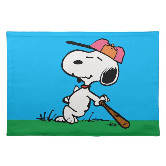Peanuts | Snoopy at Bat Cloth Placemat (Front)