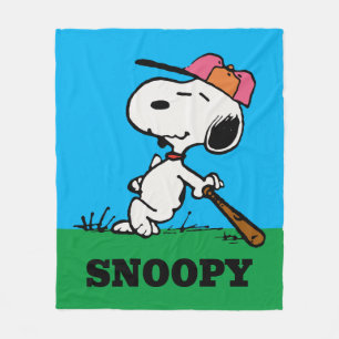 Peanuts Snoopy at Bat Fleece Blanket