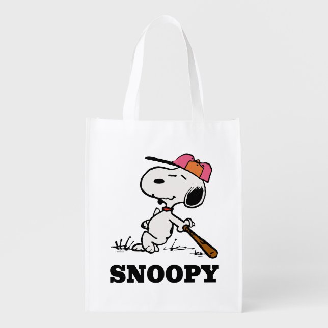 Peanuts | Snoopy at Bat Grocery Bag (Front)