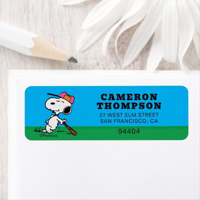 Peanuts | Snoopy at Bat Label (Insitu)