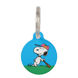 Peanuts Snoopy at Bat Pet ID Tag