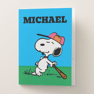 Peanuts   Snoopy at Bat Pocket Folder