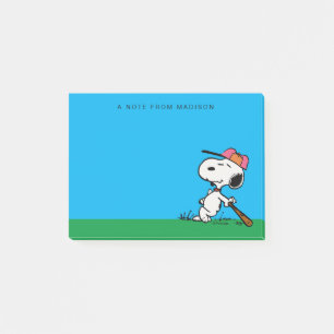 Peanuts Snoopy at Bat Post-it Notes