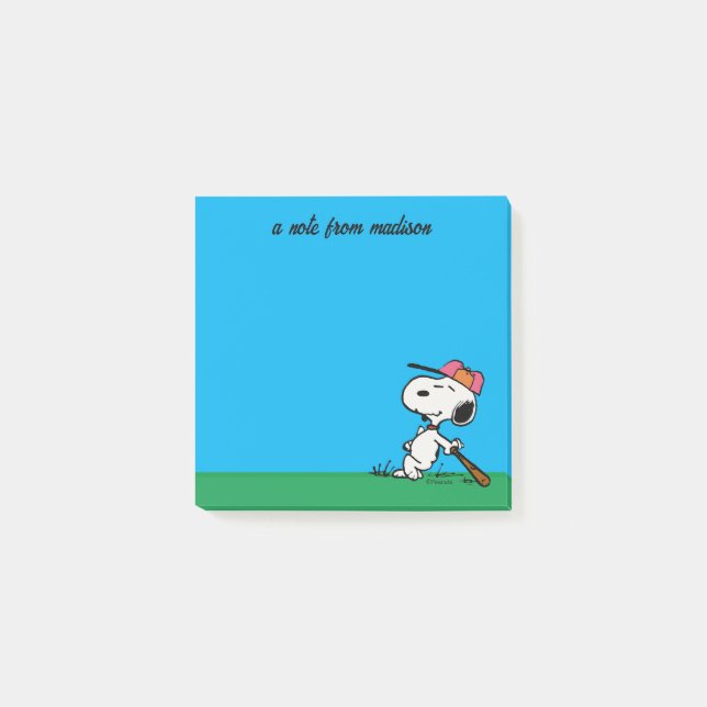 Peanuts | Snoopy at Bat Post-it Notes (Front)