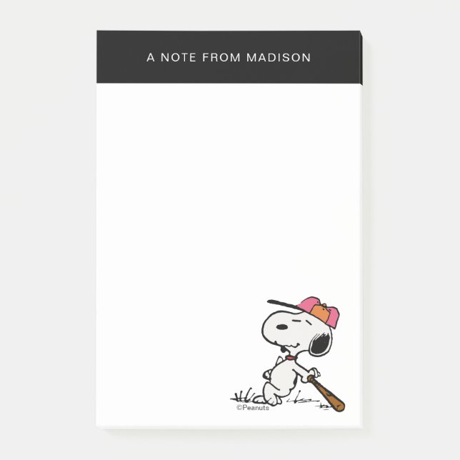 Peanuts | Snoopy at Bat Post-it Notes (Front)