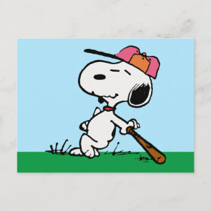 Peanuts Snoopy at Bat Postcard