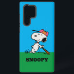 Peanuts | Snoopy at Bat Samsung Galaxy S22 Ultra Case<br><div class="desc">Snoopy,  the beloved beagle from the Peanuts comic strip,  is often depicted playing baseball with his feathered friend Woodstock and the rest of the Peanuts gang. Here he is featured while at bat.</div>