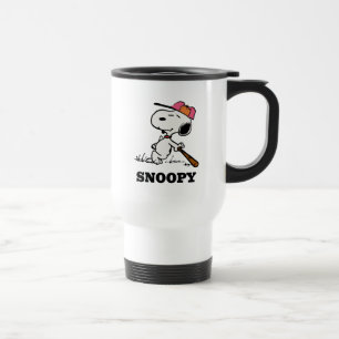Peanuts   Snoopy at Bat Travel Mug
