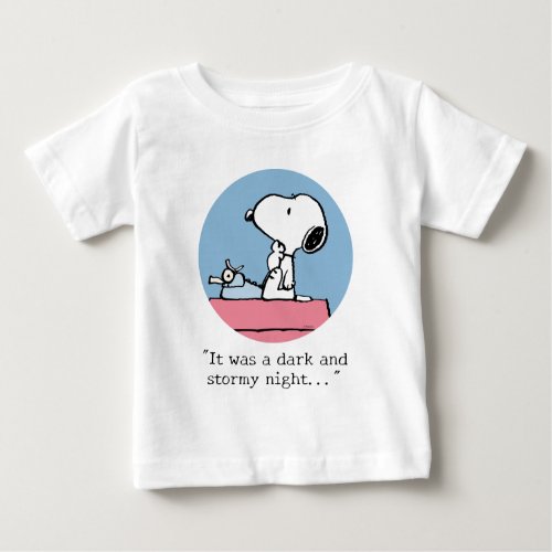 Peanuts  Snoopy at the Typewriter Baby T_Shirt
