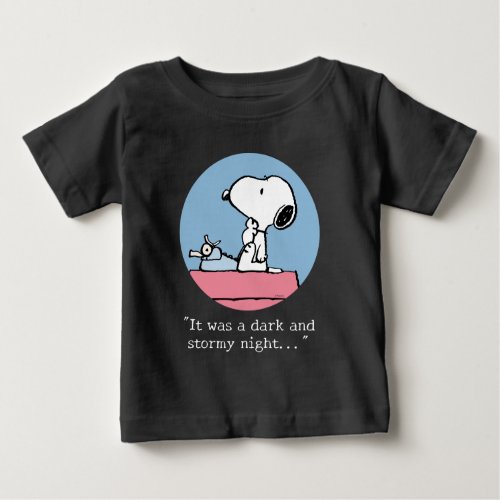 Peanuts  Snoopy at the Typewriter Baby T_Shirt