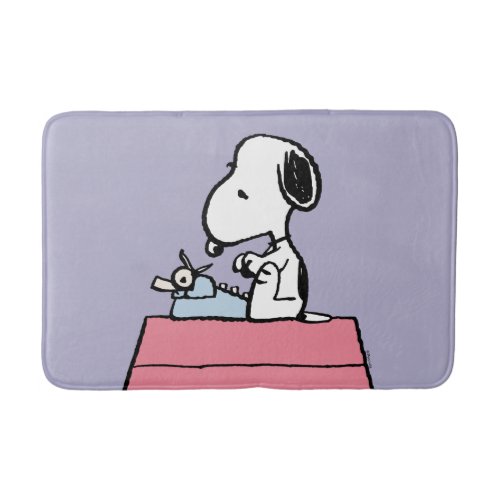 Peanuts  Snoopy at the Typewriter Bath Mat