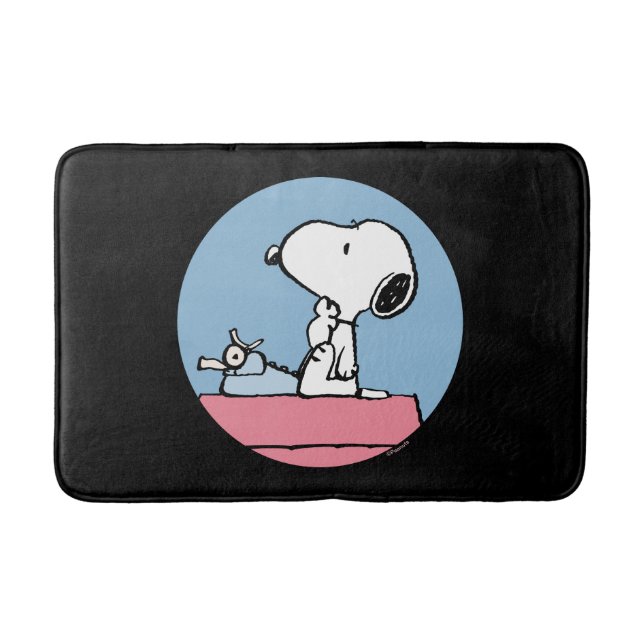 Peanuts | Snoopy at the Typewriter Bath Mat (Front)