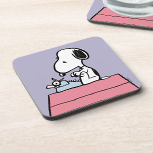 Peanuts   Snoopy at the Typewriter Beverage Coaster