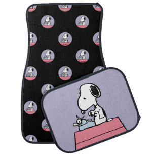 Peanuts Snoopy at the Typewriter Car Floor Mat