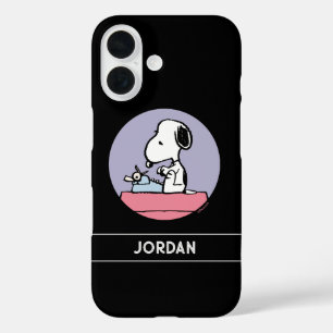 Peanuts   Snoopy at the Typewriter iPhone 16 Case