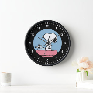 Peanuts Snoopy at the Typewriter Clock
