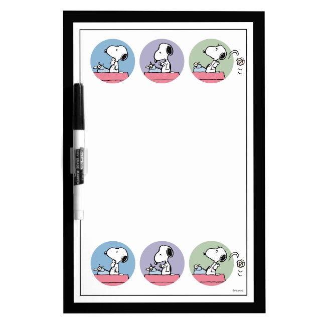 Peanuts | Snoopy at the Typewriter Dry Erase Board (Front)