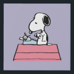 Peanuts | Snoopy at the Typewriter Faux Canvas Print<br><div class="desc">Check out this awesome Peanuts design featuring Snoopy.</div>