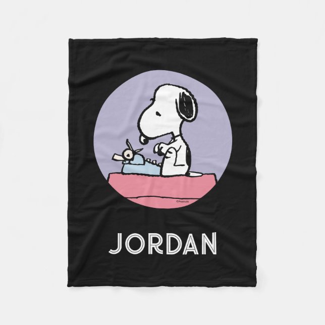 Peanuts | Snoopy at the Typewriter Fleece Blanket (Front)
