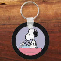 Peanuts | A Snoopy Happy Dance Keychain | Zazzle