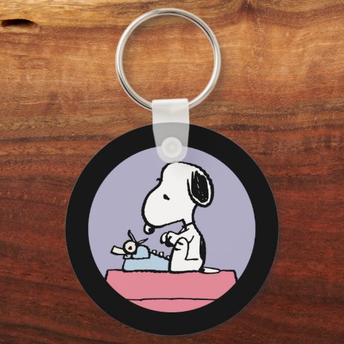 Peanuts  Snoopy at the Typewriter Keychain
