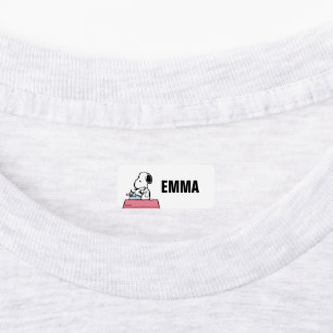 Peanuts Snoopy at the Typewriter Kids' Labels