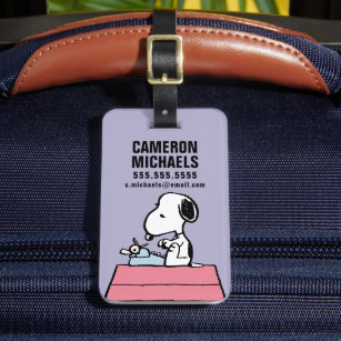 Peanuts Snoopy Luggage Tag 4-Piece Set - PVC Snoopy Suitcase Tags