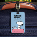 Peanuts | Snoopy at the Typewriter Luggage Tag<br><div class="desc">Check out this awesome Peanuts design featuring Snoopy.</div>
