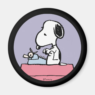 Peanuts Snoopy at the Typewriter Magnet