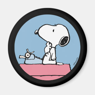 Peanuts Snoopy at the Typewriter Magnet