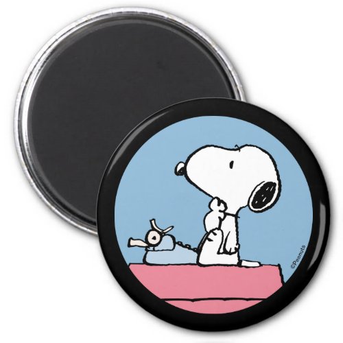 Peanuts  Snoopy at the Typewriter Magnet