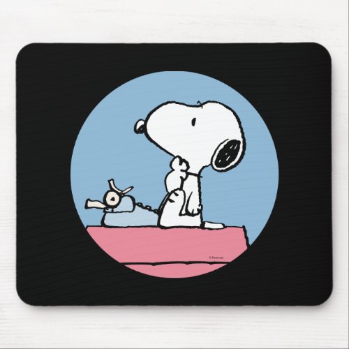 Peanuts  Snoopy at the Typewriter Mouse Pad