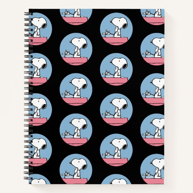 Peanuts | Snoopy at the Typewriter Notebook (Front)