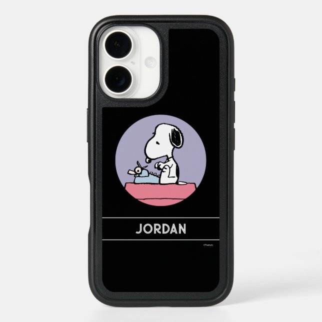 Peanuts | Snoopy at the Typewriter Otterbox iPhone Case (Back)