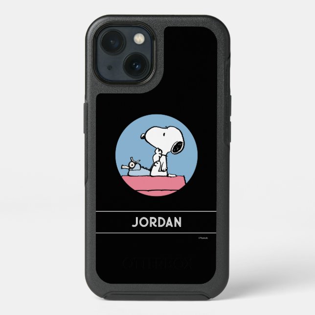 Peanuts | Snoopy at the Typewriter Otterbox iPhone Case (Back)