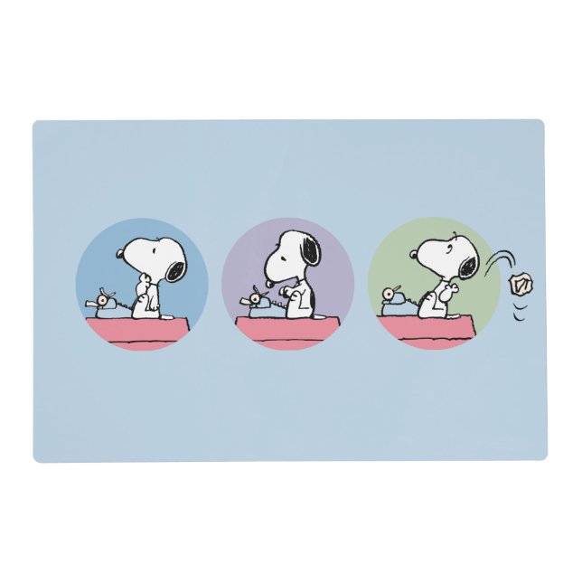Peanuts | Snoopy at the Typewriter Placemat (Front)