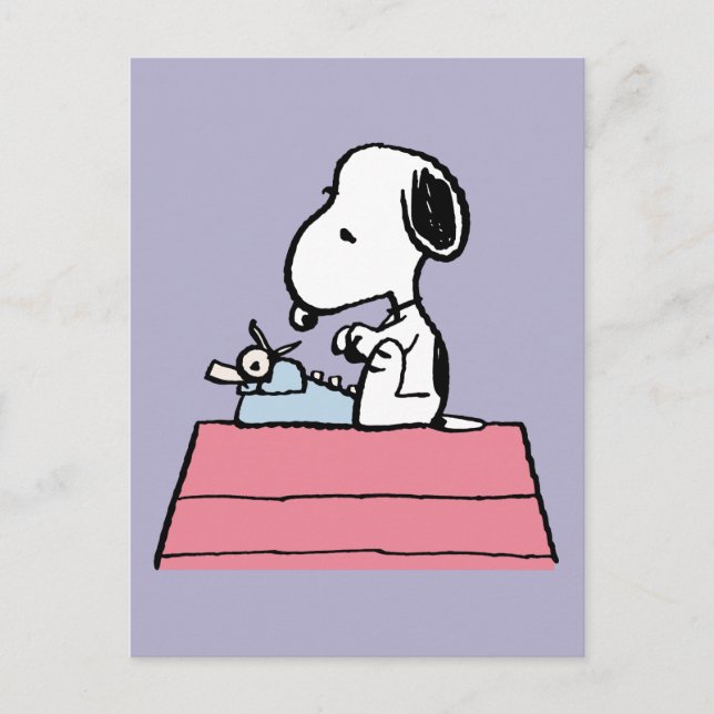 Peanuts | Snoopy at the Typewriter Postcard (Front)