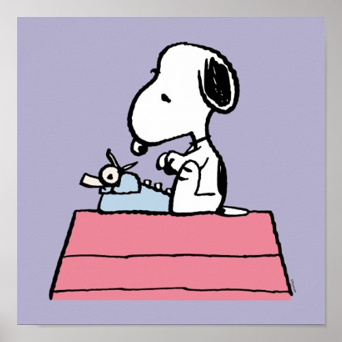 Peanuts  Snoopy at the Typewriter Poster