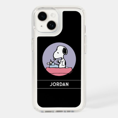 Peanuts  Snoopy at the Typewriter Speck iPhone 14 Case