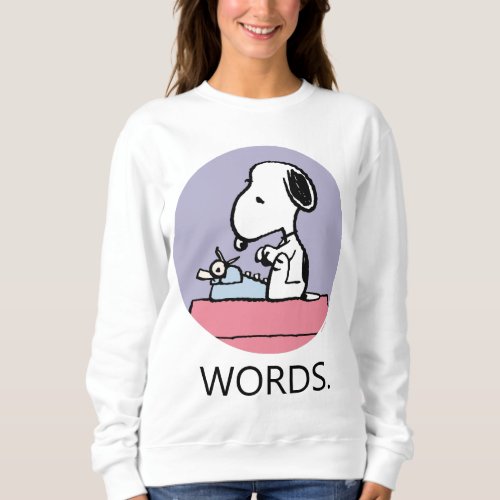 Peanuts  Snoopy at the Typewriter Sweatshirt