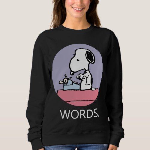 Peanuts  Snoopy at the Typewriter Sweatshirt