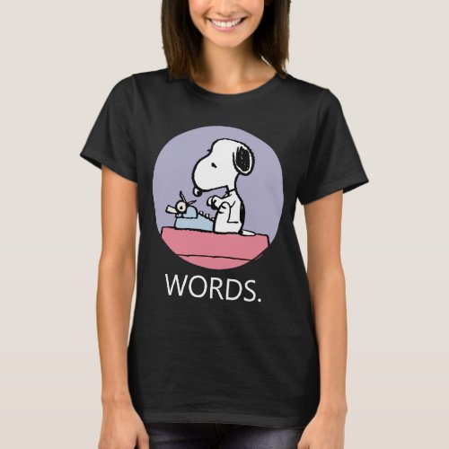 Peanuts  Snoopy at the Typewriter T_Shirt