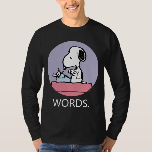 Peanuts  Snoopy at the Typewriter T_Shirt