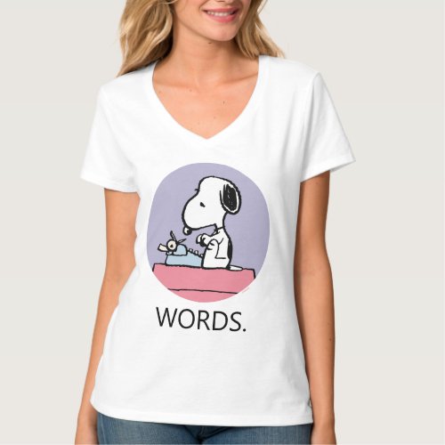 Peanuts  Snoopy at the Typewriter T_Shirt