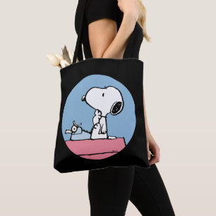 Peanuts Snoopy at the Typewriter Tote Bag