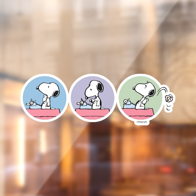 Peanuts | Snoopy at the Typewriter Window Cling (Sheet 2)