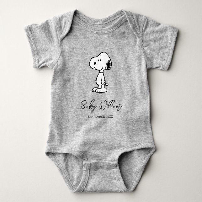 Peanuts Snoopy | Baby Coming Soon Baby Bodysuit (Front)